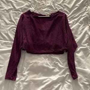 silence + noise long sleeve crop top